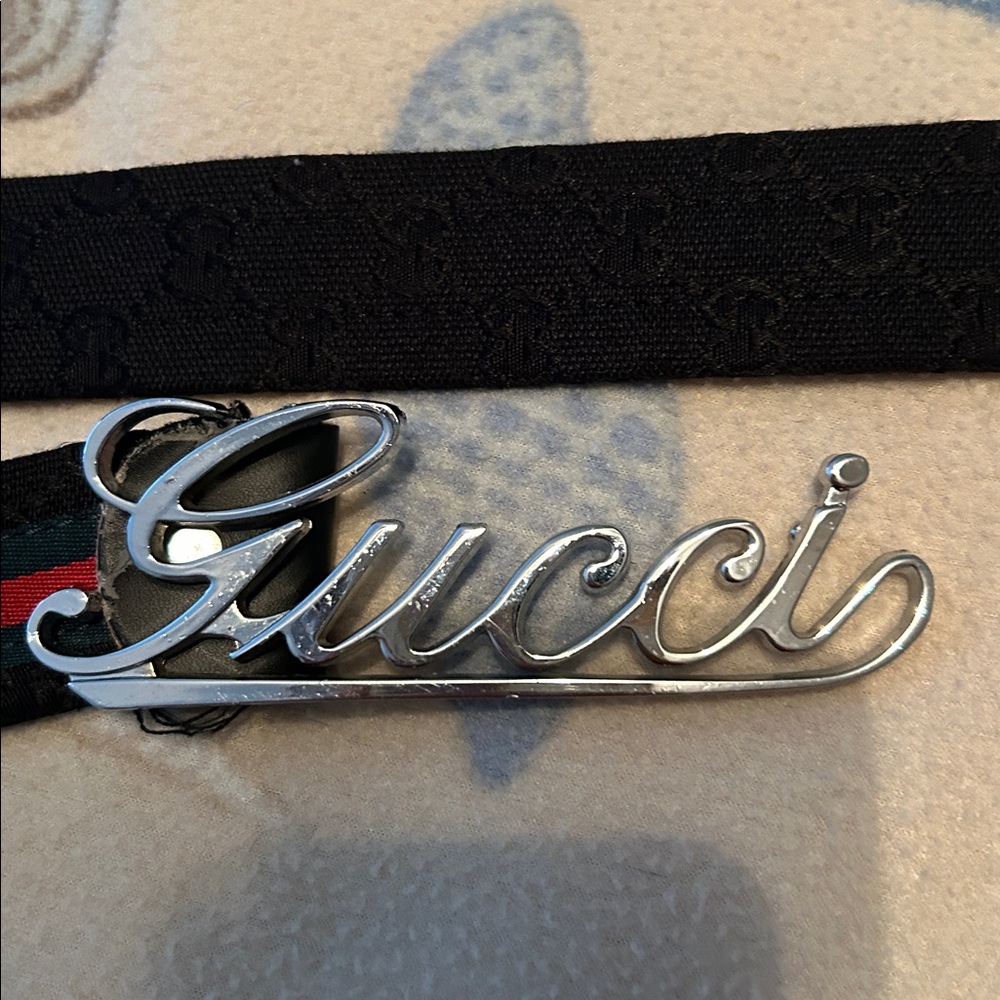 Gucci Black and Red Women's Belt